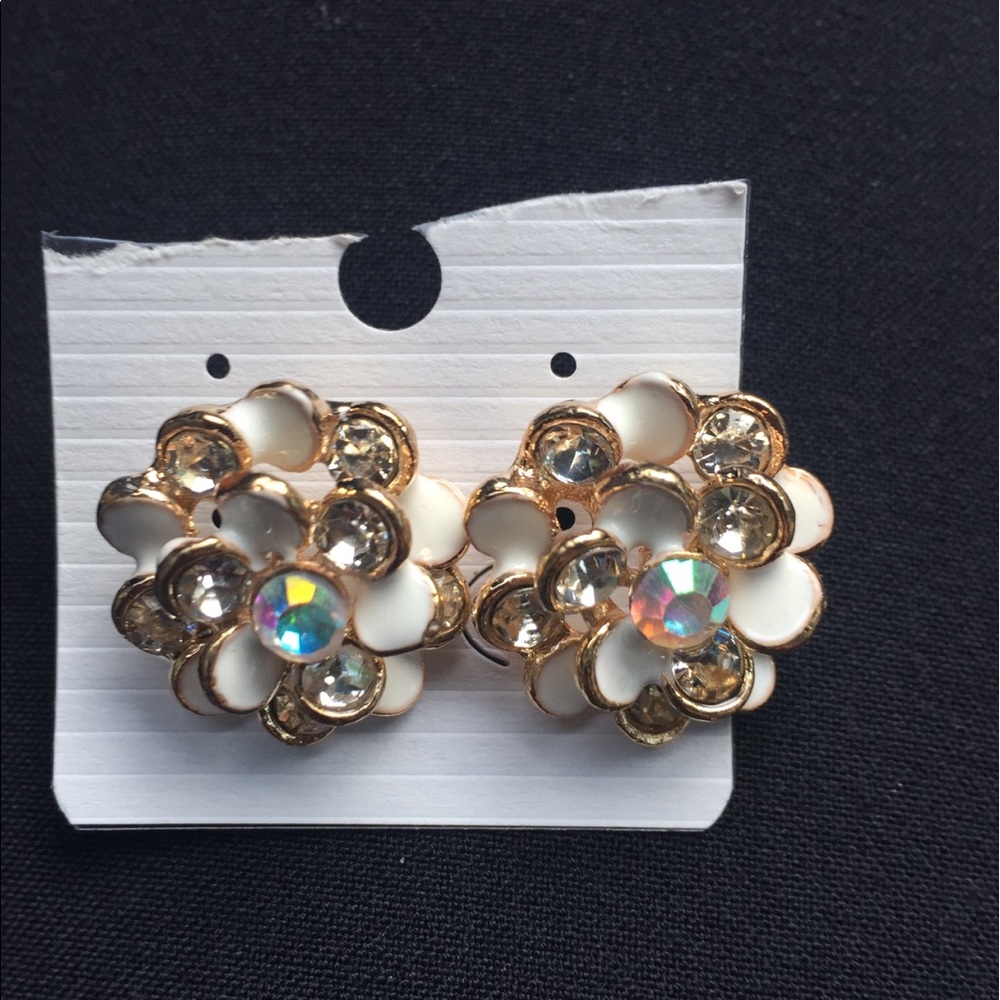 Brass Gilt Cloisonne Earrings